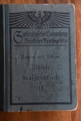 Guttentagsche Sammlung Deutscher Reichsgesetze Militärstrafgesetzbuch II Nr. 67, 1918